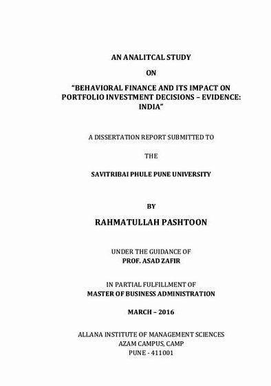 Phd thesis in finance management