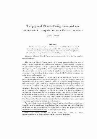 Church thesis in turing machine