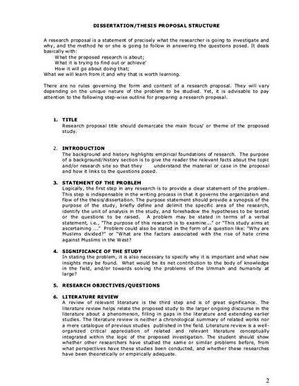 Phd thesis proposal english literature