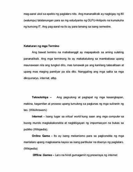 Epekto ng paninigarilyo sa mga kabataan thesis sentence