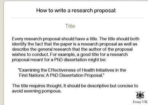 How To Write A Very Good Project Proposal