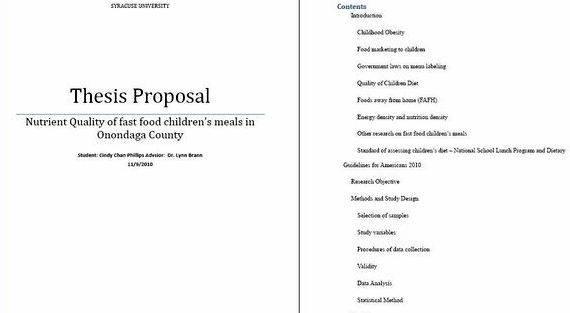 How to write a master thesis proposal template
