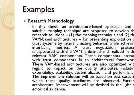 Dissertation proposal service methodology