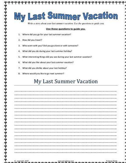Summer holidays essay