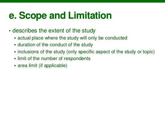 Scope and limitation in research paper