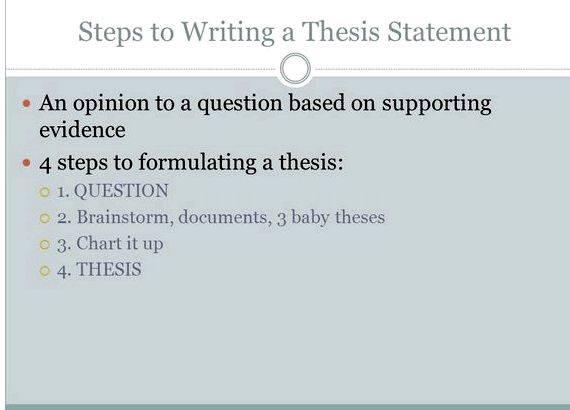 Thesis steps