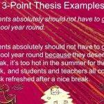 Three point thesis