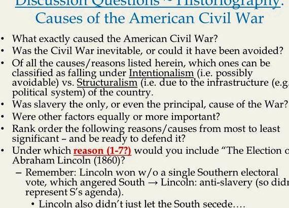 Was the civil war inevitable essays