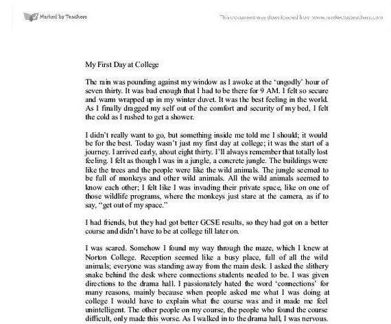 Essay on first day of school
