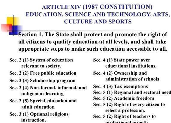1987 philippine constitution article 14 summary writing regional and