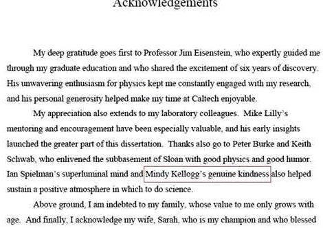Acknowledgement sample phd thesis dissertation Leave suitably equal margins on