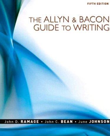 Allyn and bacon guide to writing custom edition 1 drafts     through the text