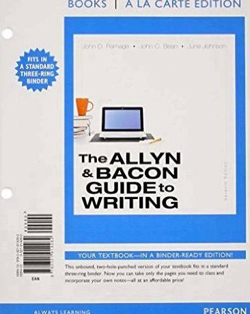 Allyn and bacon guide to writing custom edition 1 better conceptual framework for comprehending
