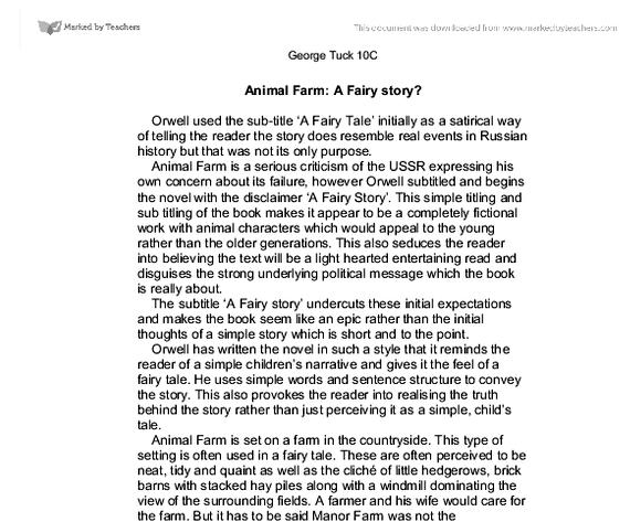 thesis statement for animal farm essay