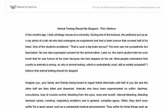 Animal testing is wrong thesis proposal With regards to creating an