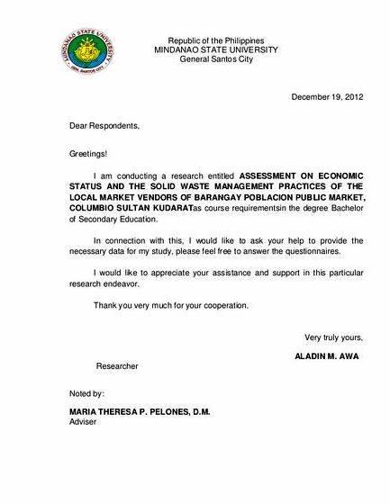 Approval letter for thesis proposal of Graduate Studies
