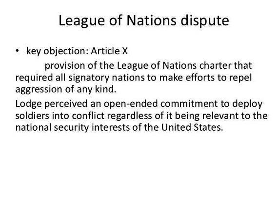 Article 10 league of nations summary writing He wished that when the