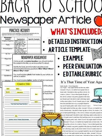 Article about newspaper writing activities finish of every class to