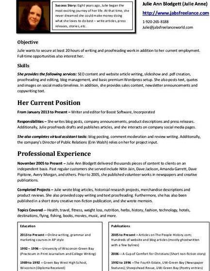 Articles on resume writing services