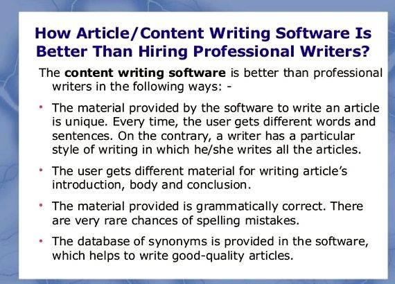 Article writing software content generator software site -- which