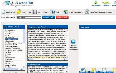 Article writing software for seo initial few pages