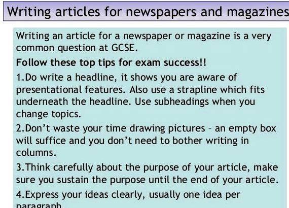 Article writing tips gcse physics These will help you