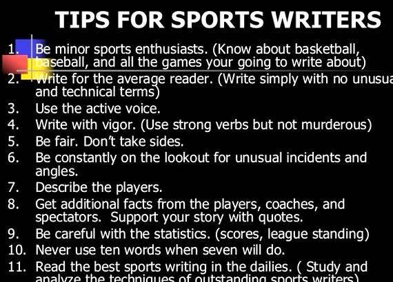 Articles in sports writing journalism Continue Studying Below    
   Here