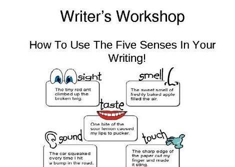 Articles in writing using sensory teaches, but nonfiction