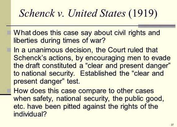 Assert your rights schenck summary writing of other