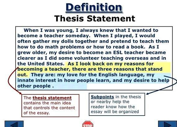 what is an example of a baby thesis