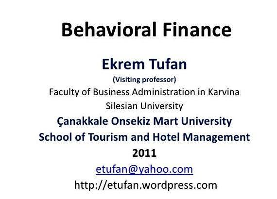 Behavioral finance phd thesis