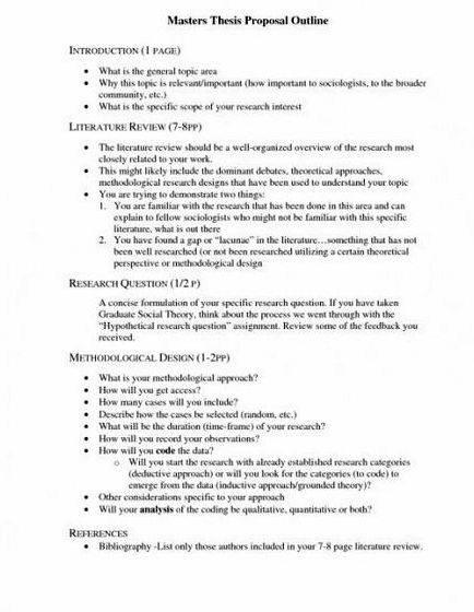 Biology master thesis proposal outline immediate solutions for your