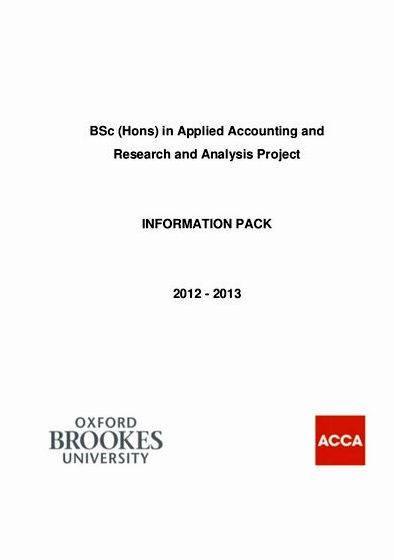 Bsc hons acca thesis proposal your SLS but unsuccessful your