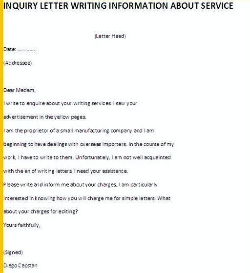 Business writing letter to customer service The interior