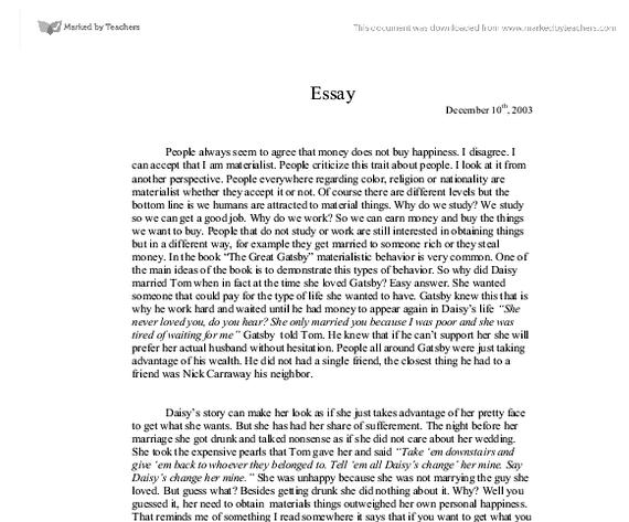 Money and happiness essays