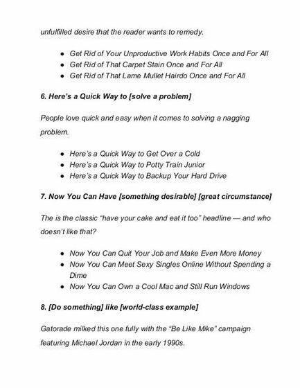 Catchy titles for feature articles and writing best reasons for