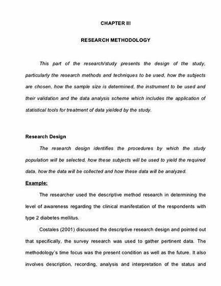 Chapter 3 methodology sample thesis proposal When the study involves interviews