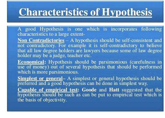 Characteristics good hypothesis research proposal to check these
