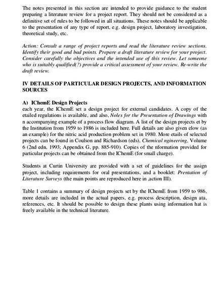 Chemical engineering plant design thesis proposal because of academic difficulties is