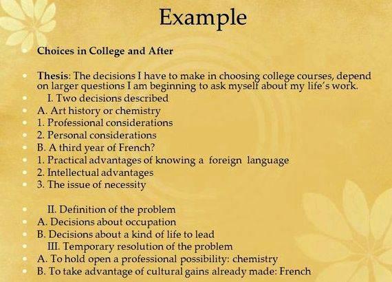 thesis about choosing a course in college