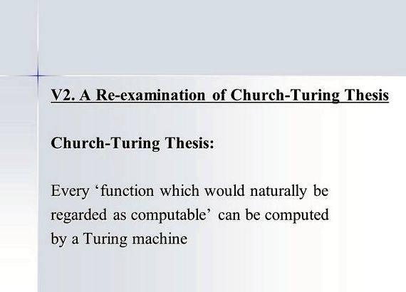 Church turing deutsch thesis writing belief concerning the