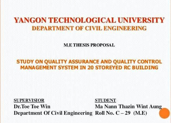 Civil engineering thesis title proposal However, you may still