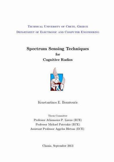 Cognitive radio spectrum sensing thesis proposal structure secondary data irene zanette