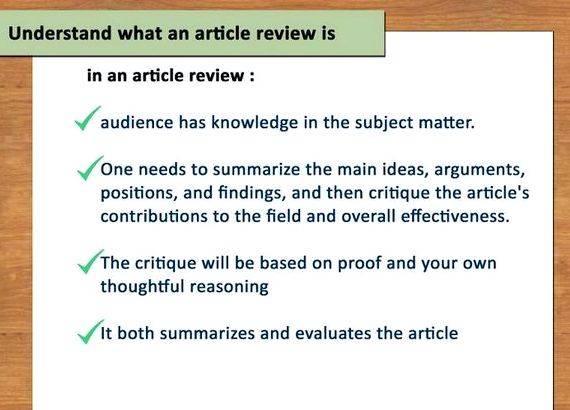 College students and writing article reviews Consider exactly what the author