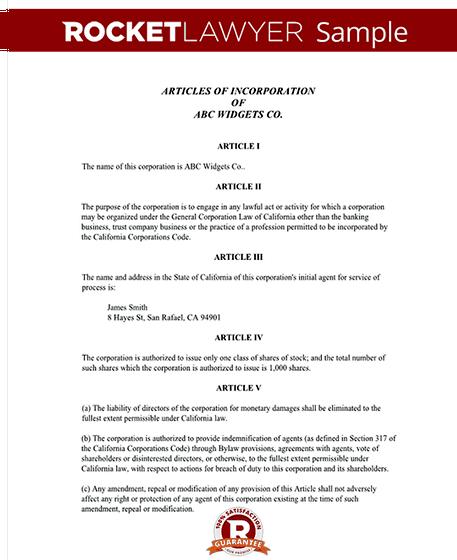 Content writing sample articles of incorporation IN WITNESS WHEREOF, the undersigned