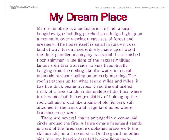 Essay on my dream house