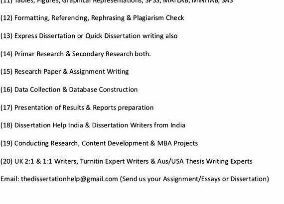 Creative writing dissertation titles
