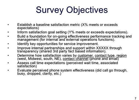 Customer satisfaction survey report writing to segment the