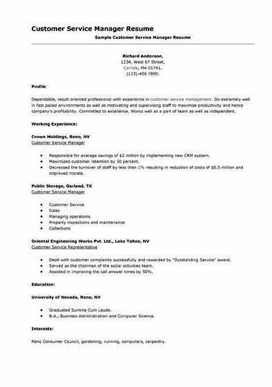 Customer service manager responsibilities resume writing based, satisfied