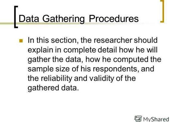 Data gathering procedure in thesis writing essential towards